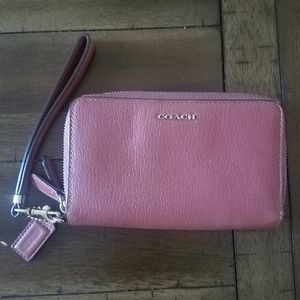 Pink Coach Wristlet